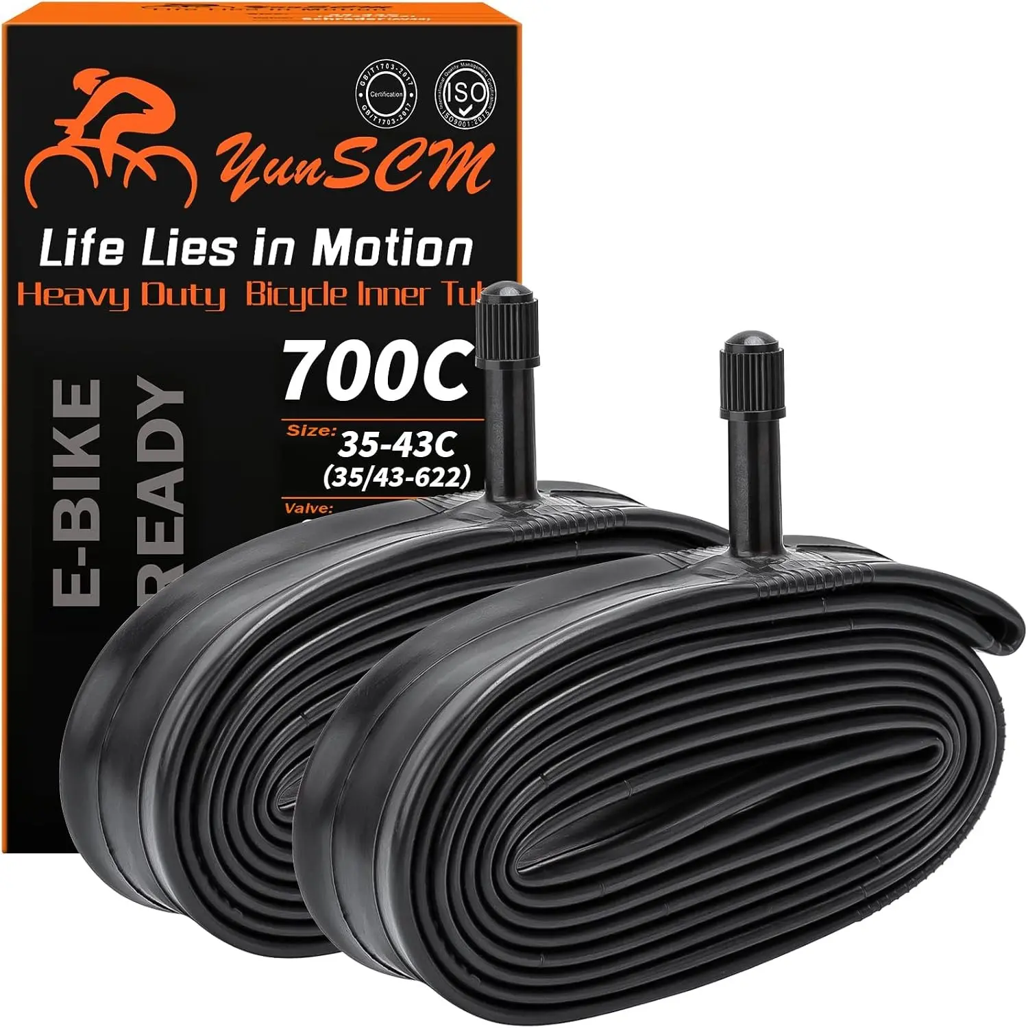 Heavy Duty Bike Tubes 700x35C-43C 35/43-622 32mm Schrader Valve 2 PCS