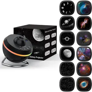 Galaxy Projector,  Projectors  Planetarium Space Ceiling Starry Sky Night Light with Light Strip, Meteor and Galaxy Projector & 2 Films Set for  Adult  (Black)