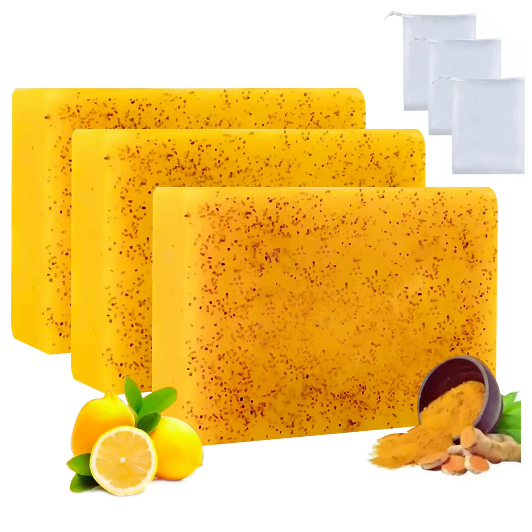 Turmeric Kojic Acid Bar Soap with Retinol, Hydrolyzed Collagen, Vitamin E & Shea Butter – SLS-Free Brightening Cleanser for Face & Body (100g) | Body Care, Face Care Products for Oily & Dry Skin