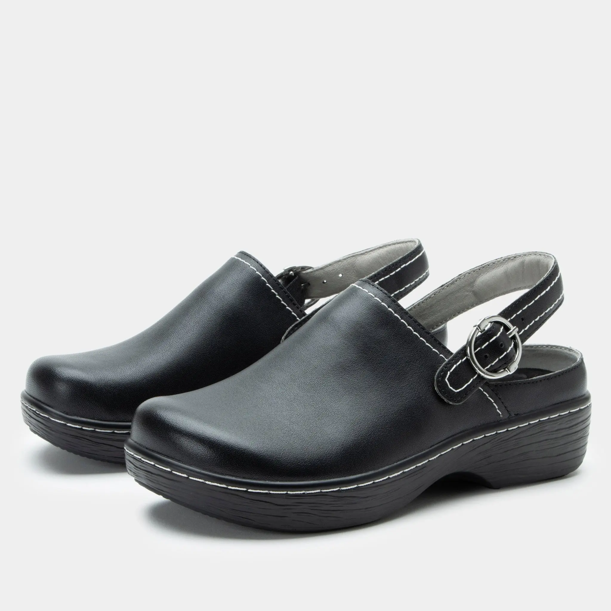 Alegria Olie Wood Look Rocker Comfort Arch Support Women's Clog