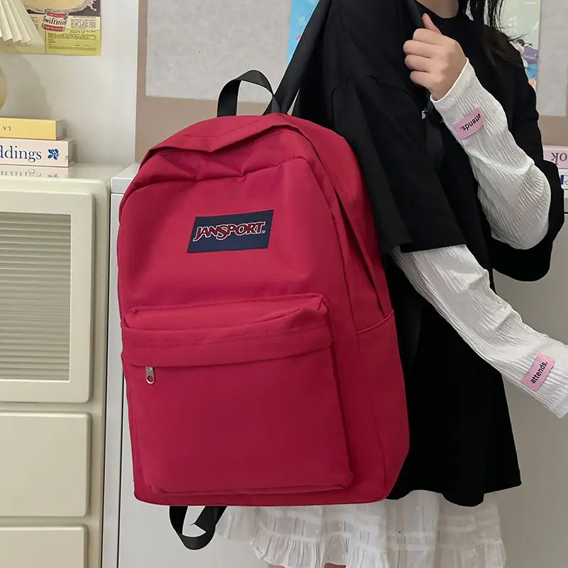 Unisex Classic JanSport SuperBreak Navy Blue Solid Polyester Backpack - Minimalist, Lightweight College School Bookbag for Teens, Water-Resistant Casual Daypack, Back to School Gift, College Backpack