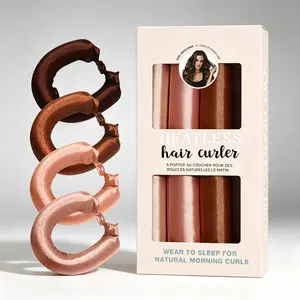 Heatless Curling Rod Flexi Rods, Overnight Heatless Hair Curlers, Soft No Heat Hair Curlers for Women, Lazy Hair Styling Tools for Long & Short Hair, 4 Pcs