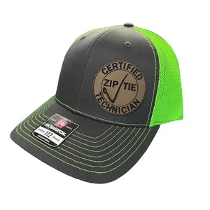 Zip Tie Technician Leather Patch Hat - Unisex Adjustable Strap, Versatile Design, Durable Leather Patch, Stylish Accessory for Any Occasion