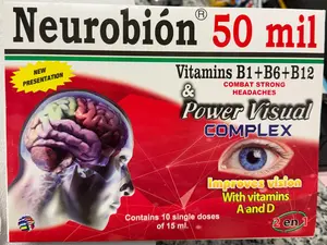 Neuro 50 Mil Oral Dietary Supplement Vials - B1+B6+B12 for Strong Headache Relief, A+D Power Visual Complex for Vision Support - 10 x 15mL Healthcare Vitamins Supplement antioxidant vitamin 10-in-1 formula Growth TikTok Wellness