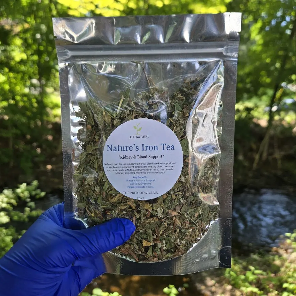 Nature’s Iron Tea | Tea Bags | Natural herbal loose leaf tea, Alkaline Beverage.Anemia,Blood, Liver, Kidney Support with Nettle, Dandelion, Hibiscus, Parsley & More.