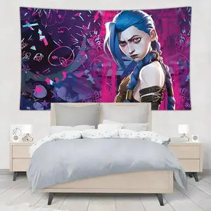 Tapestry  Jinx Arcane Tapestry Wall Hanging Tapestry Art Deco Blanket Curtain Hanging At Home Bedroom Living Room Decor Decoration Modern Design
