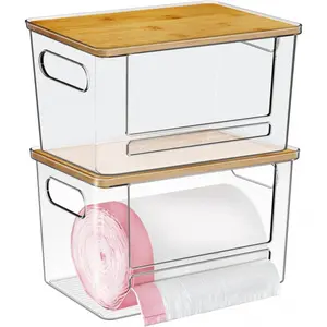 ZY  Trash Bag Dispenser 2 Pack,  Garbage Bag Dispenser with  Top,  Trash Bag Holder Dispenser Under Sink for Kitchen, Pantry, Laundry Room, Cabinet Organizer and Storage Household Baking