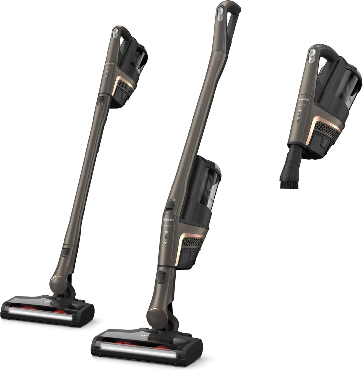 Miele Triflex HX2 Pro Self-Standing Cordless Stick Vacuum Cleaner - Push Button, Touch Control, Auto Detection, Cartridge System, 120 Min Runtime, Infinity Grey Pearl-Rose Gold Finish (Household Vacuums & Floor Care Appliance), Stick Vacuums