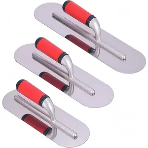 Aluminum Pool Trowel Set (12"x4" & 14"x4" & 16"x4") Stainless Steel Finishing Trowel Tool for Concrete, Cement, Drywall, Plastering, Masonry Leveling