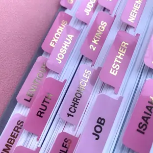 Bible Tabs, Large Print Laminated Bible Tabs for Women and Men - Easy to Read Book Tabs for Study, Index Lables for Old and New Testament, Labels for Christians