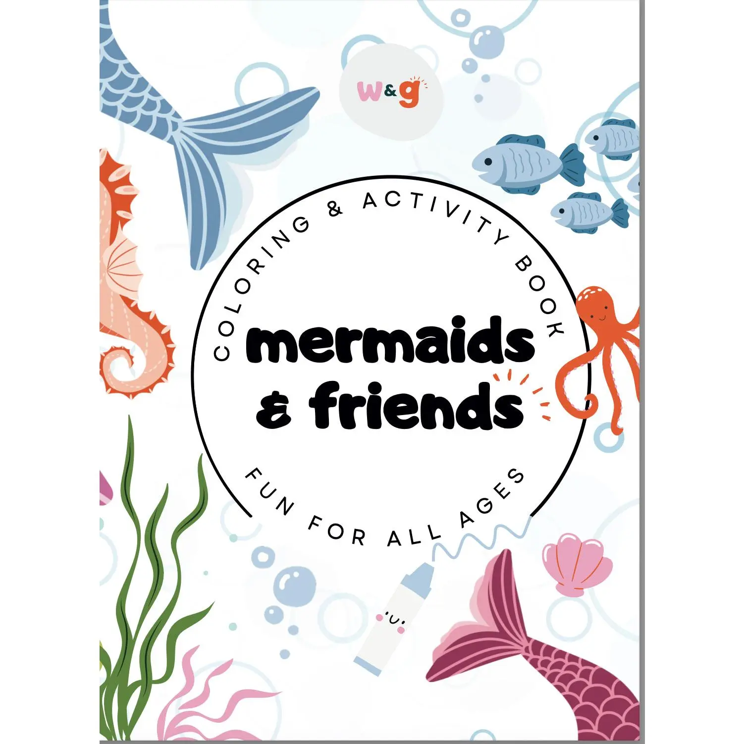 Mermaid & Friends Travel Size Coloring & Activity Book