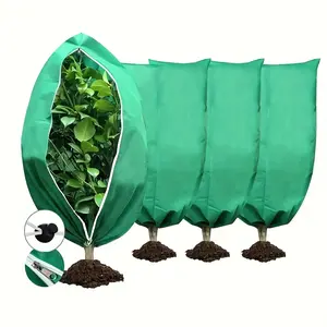 4-Piece Tree Winter Care Covers, Large Frost Protection Bags with Zipper & Drawstring, Plants & Shrubs Insulation for Outdoor Winter Weather, Garden Supplies