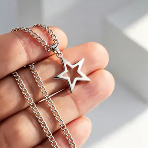Titanium Star Y2K Necklace