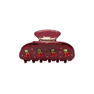 Emi Jay Sweetheart Clip Hair Claw in Bordeaux Cherry Pie