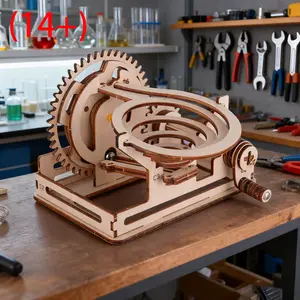 3D DIY Wooden Roller Puzzle, Wooden Handmade Puzzle, Rotating Puzzle Board, Ideal Christmas New Year Birthday Gift, Mindful Entertainment for Ages 14+, Perfect Party Activity