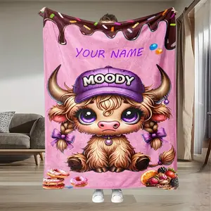 Custom Name Emotional Flannel Blanket, Soft Throw Blanket for Sofa & Bed, Perfect Personalized Gift for Birthdays, Kids & Friends mother Pink Satin Ruffle Bedding Set Silk Fitted Sheet