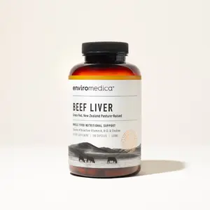 Enviromedica, Pastured Beef Liver, Ancestral Nutrition, Grass-fed, Freeze-Dried, 180 Capsules Dietary Healthcare Fitness Supplement (180 Vitamins in Capsule Format)