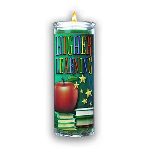 Higher Learning Candle - May manifest better focus, confidence, memory retention, luck , great for tests, exams, etc