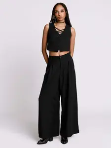 Wide Leg Corporate Goth Trouser