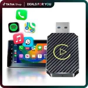2-in-1 Car Wireless & Carplay Adapter - Plug and Play for AA & Carplay, USB C/A, Sturdy Design, Compatible with 98% of Cars 2016+