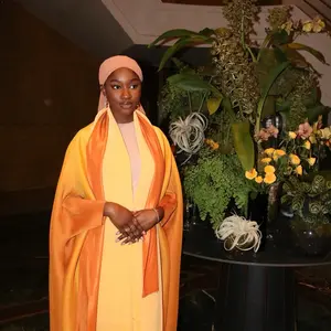 Kmodesty La Luxe Abaya - Elegant Pleated Gradient Crinkled Islamic Clothing for Women - Casual