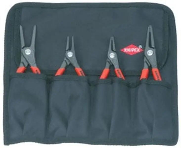 Knipex KNT-001957 4 Pc. Polyester-Constructed Circlip Retaining Ring Pliers Set, Practical Hand Tools with Adjustable Quick Release Fastener for Hardware Repairs, Common Precision Circlip Pliers