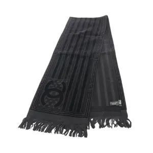 Pre-owned CHANEL Cotton Small Leather Goods Coco Mark Scarf