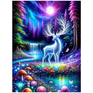 Winter Deer Diamond Painting Kit Square Round Diamond 5D DIY Animal Mosaic Handmade Art Adult Exquisite Gift Home Decor