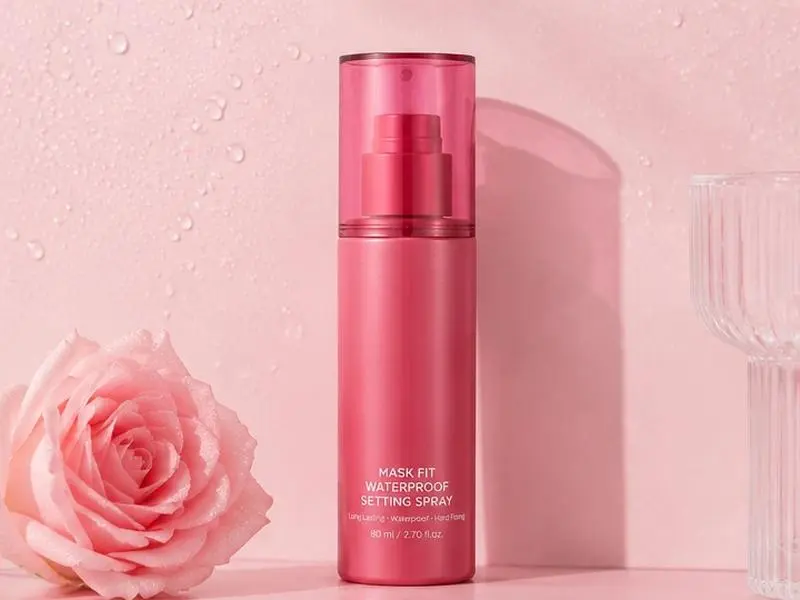24-Hour Waterproof Setting Spray, Sweatproof & Water-Resistant Makeup Setting Mist, Ethanol-Free Formula, Semi-Matte Finish for Oily Skin, Korean Makeup Fixer