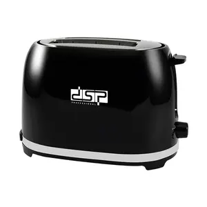 Sleek Black Household Bread Toaster & Breakfast Machine, Multifunctional Automatic Toaster for Homemade Toast and Daily Light Breakfast Meals