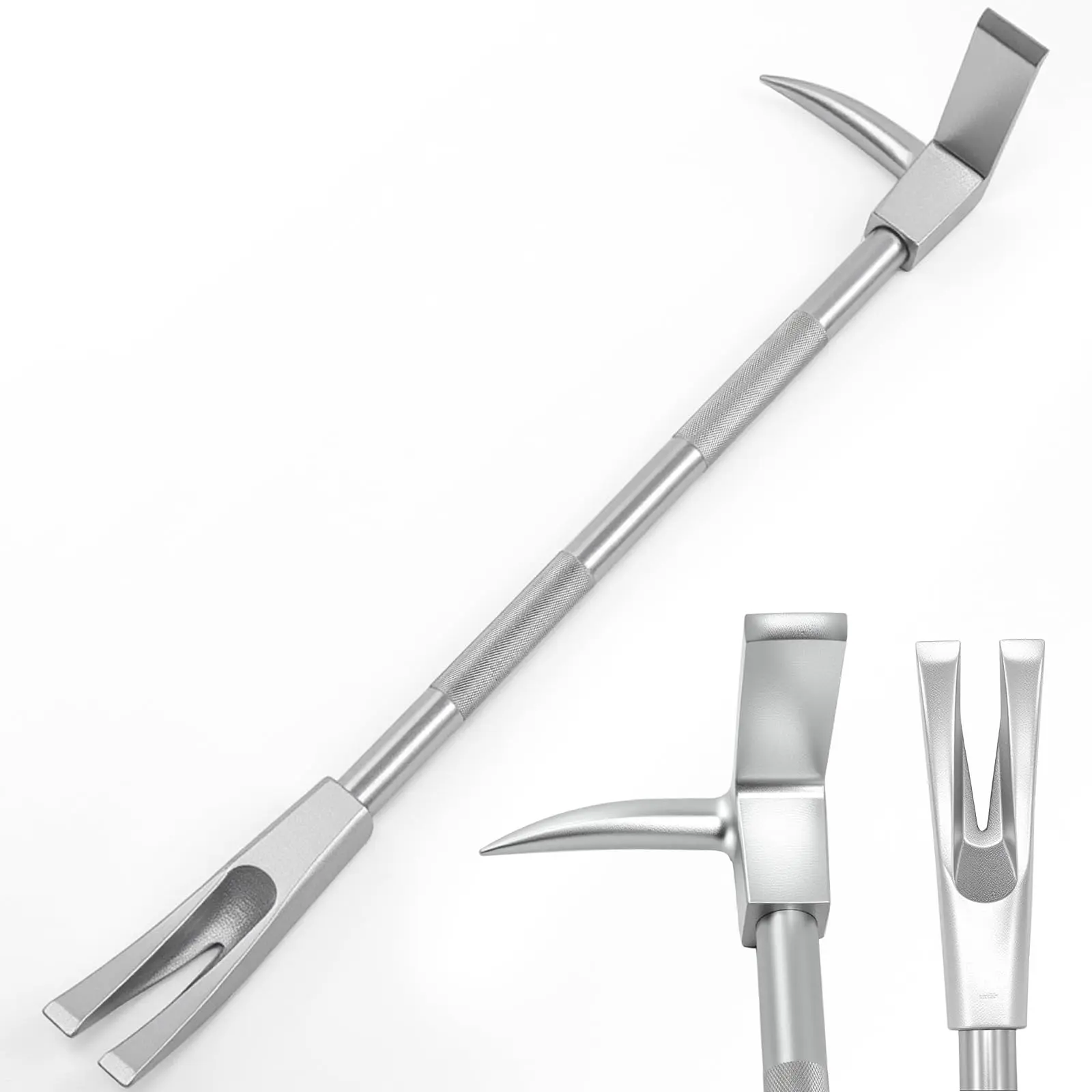 30" Halligan Bar - High-precision Carbon Steel Firefighter Halligan Forced Entry Tool For Fire Rescue, Emergency Breakthroughs, Breaching, 30 In, Alloy Steel, One-Piece