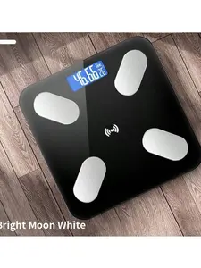 Smart Bathroom Scale with Backlit LED - USB Rechargeable Glass Body Weight Scale (400 Lbs)