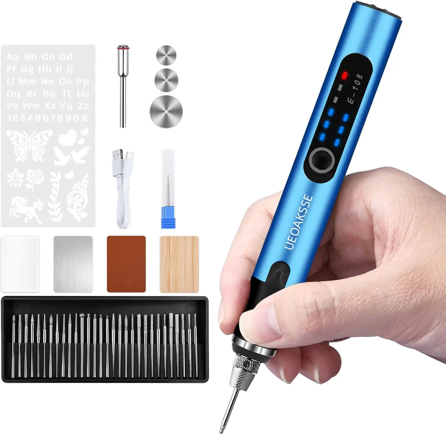 Electric Engraving Pen Set, Engraver Pen with 60+ Accessories, 3-Speed Adjust Tool for DIY, Art & Gifts
