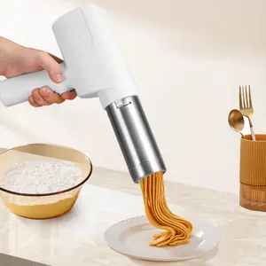 An Electric Pasta Maker That Frees Your Hands, a Compact Handheld Wireless Noodle Machine for Home Use, Capable of Producing Five Different Shapes of Noodles. It'S a Great Gift for Family, Colleagues, Or Elders, Featuring Portable Design