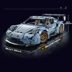 New Arrival Premium 911 Haze Blue Sports Car Building Set – 973-Piece Collectible Model Kit, Educational Construction Toy & Creative Gift for Adults, Teens, and Boys #SummerVibes