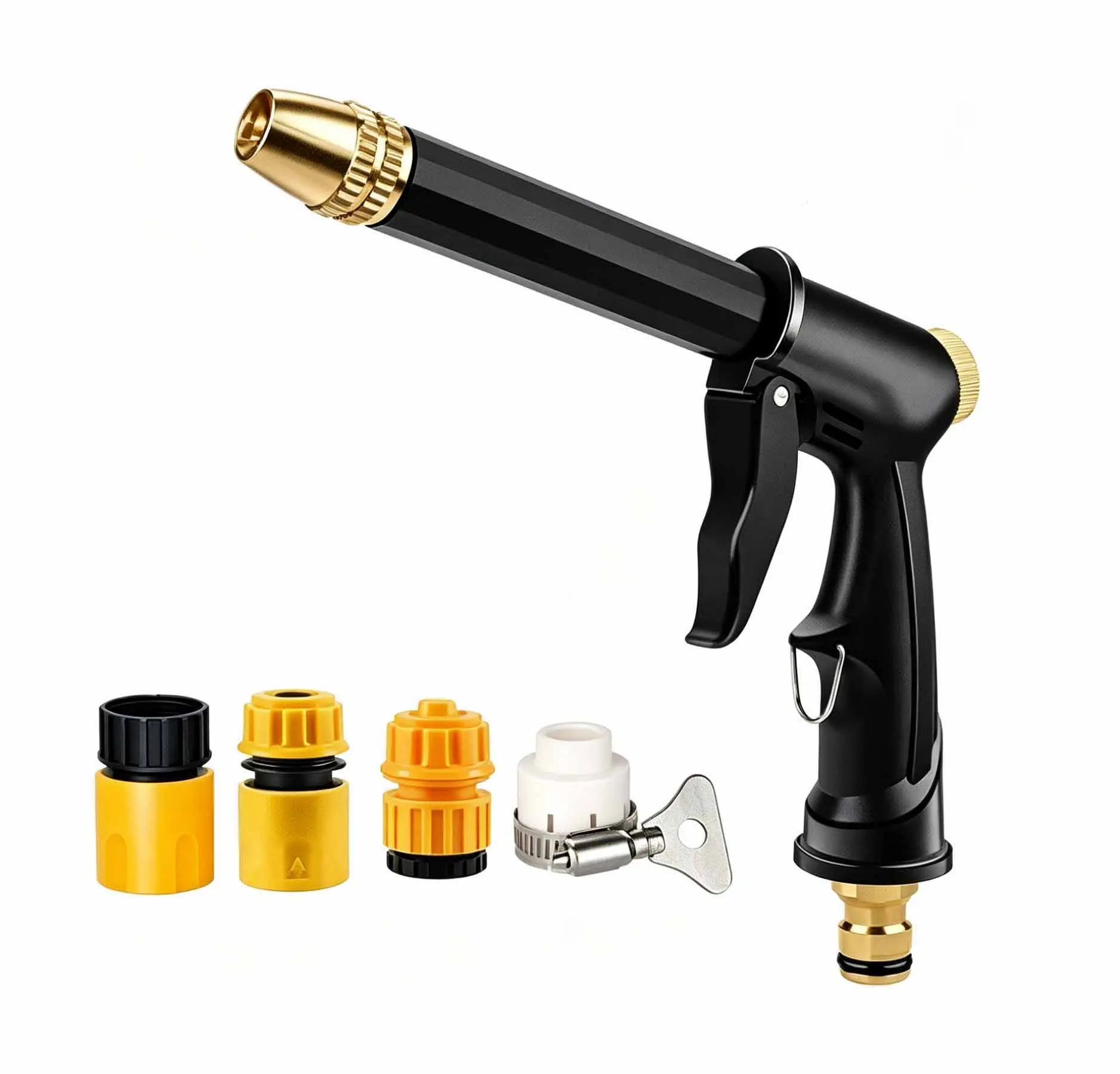 Portable High Pressure Water Sprayer with Adjustable Nozzle, Multi-Function Garden Hose Spray Nozzle, Lightweight Durable Water Gun for Car Washing, Pet Grooming, Plant Watering, Outdoor Surface Cleaning & Daily Household Maintenance
