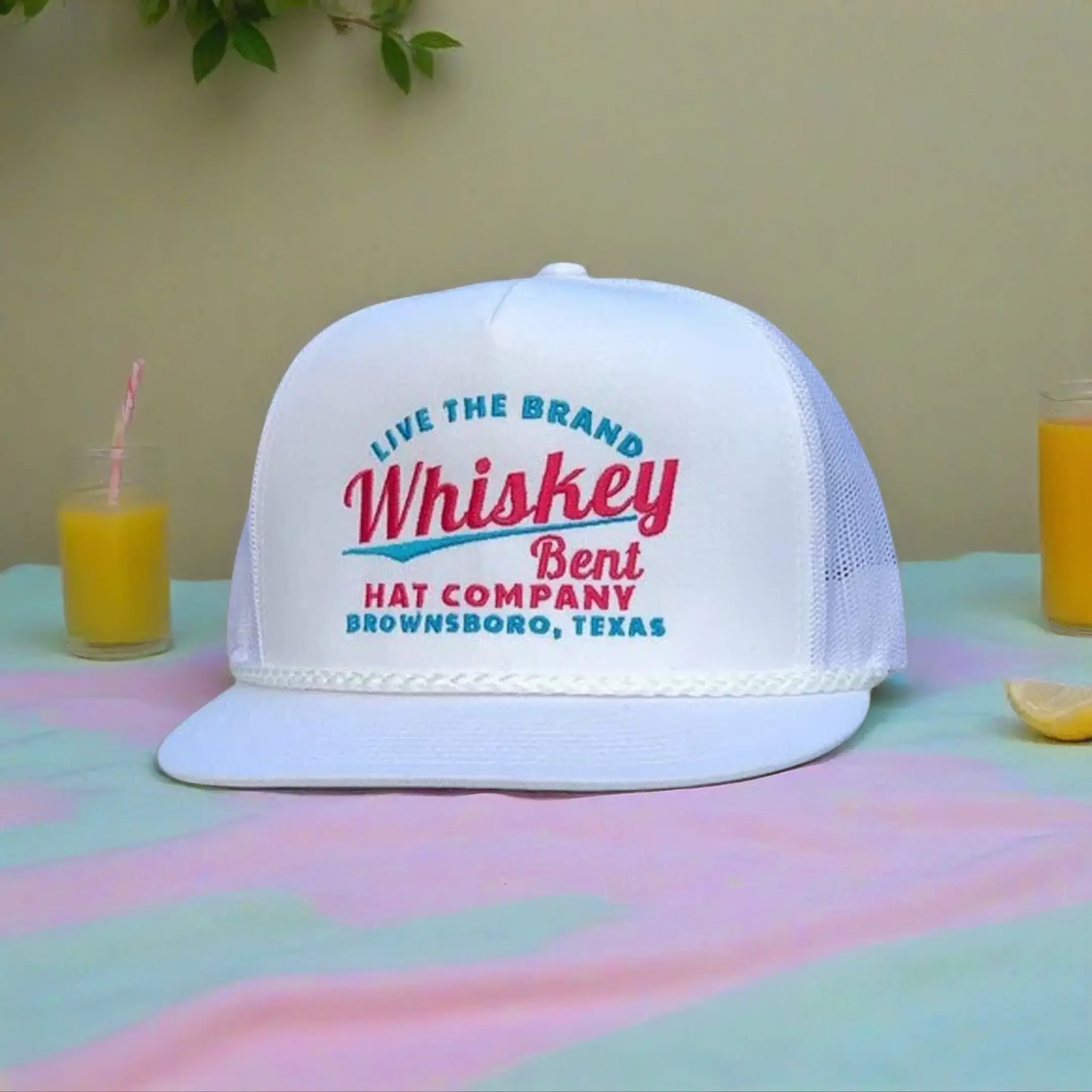 WHISKEY BENT HAT High Profile Cali Adjustable Cotton Snapback Western Lifestyle Trucker Hat for Mens, Cotton Snapback Hat, Mens Hats
