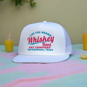 WHISKEY BENT HAT The Cali Adjustable Snapback Western Lifestyle Trucker Hat, High Profile