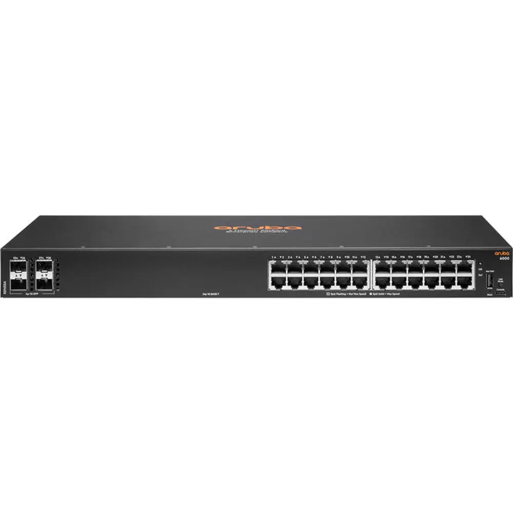 HPE Aruba Networking CX 6000 24G 24-Port Gigabit Managed Network Switch with SFP