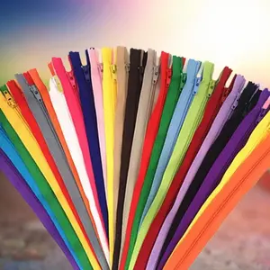 10pcs Nylon Zipper Set, Mixed Colors, Sizes 4-24 Inches, Ideal for Skirts, Pants, Clothing, Backpacks, Sewing Accessories