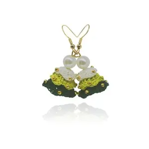 Handmade Crochet Christmas Tree Earrings - Festive Holiday Accessory