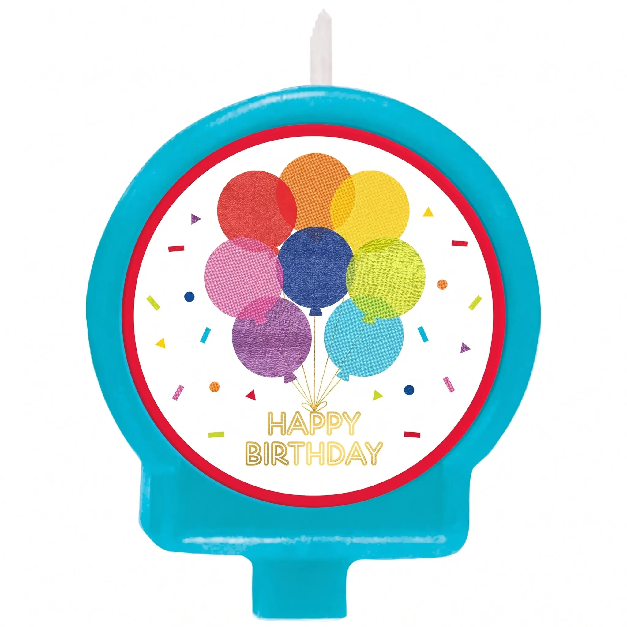 Rainbow Celebration Happy Birthday Candle