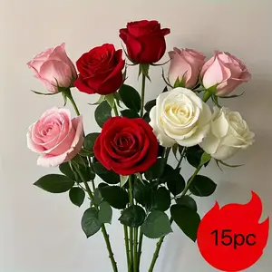 Artificial rose bouquet, artificial flowers for weddings, home parties, Valentine's Day, Mother's Day, Halloween, Thanksgiving, Christmas, gardens, offices, living rooms, and festive table decorations