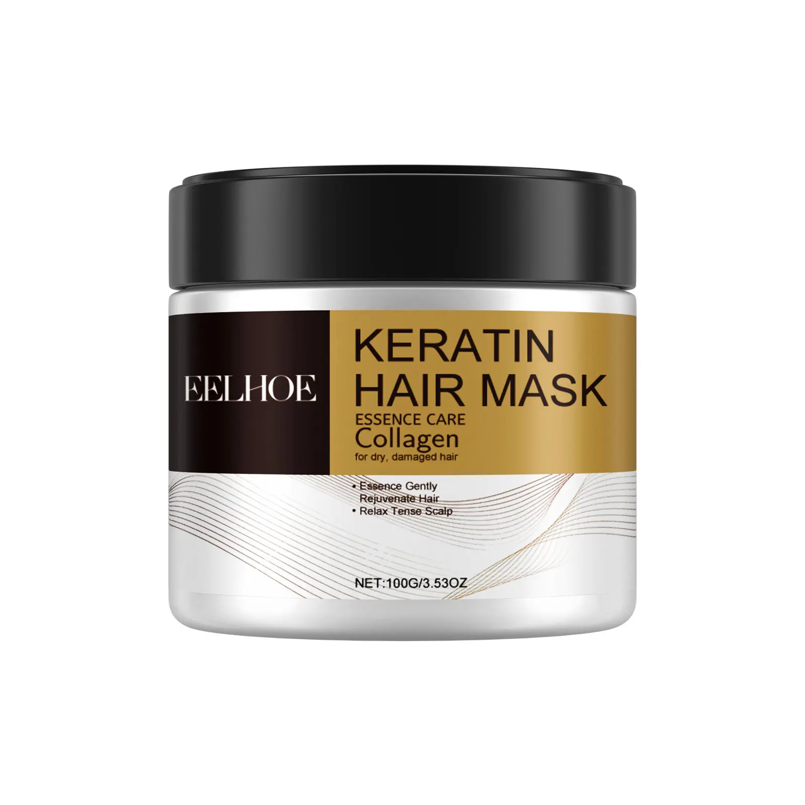 Deep Repair Keratin Hair Mask, Haircare Treatment with Moisturizer - Hydrating, Nourishing Formula for Dry, Damaged Hair to Smooth, Tame Frizz and Restore Shine