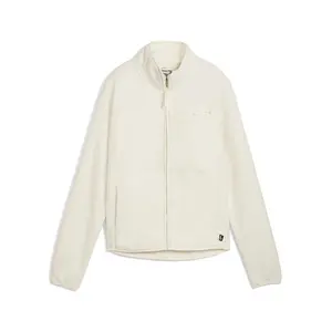 PUMA Womens Polar Fleece Jacket Athletic Outerwear Casual - Beige