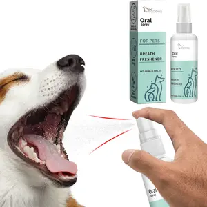 Pet Mint Flavor Fresh Breath Spray, Oral Care for Dogs & Cats, Eliminate Bad Odor, Dental Hygiene Solution, Essential Pet Grooming Tool, Neutralize Bad Odors, Clean, Box