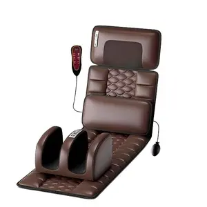 Full Body Massage Mat with Heat Foldable Back Massager for Neck Shoulders Waist Back & Legs Relaxing Massage Pad Best Gift for Birthday & Holidays