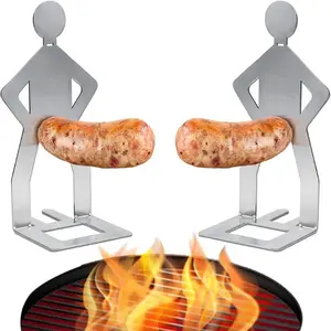 Stainless Steel Hot Dog & Sausage Grill Rack | Portable Foldable Grilling Stand