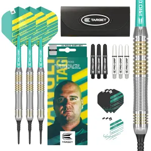 Target Darts Rob Cross 18G Brass Soft Tip Darts Set