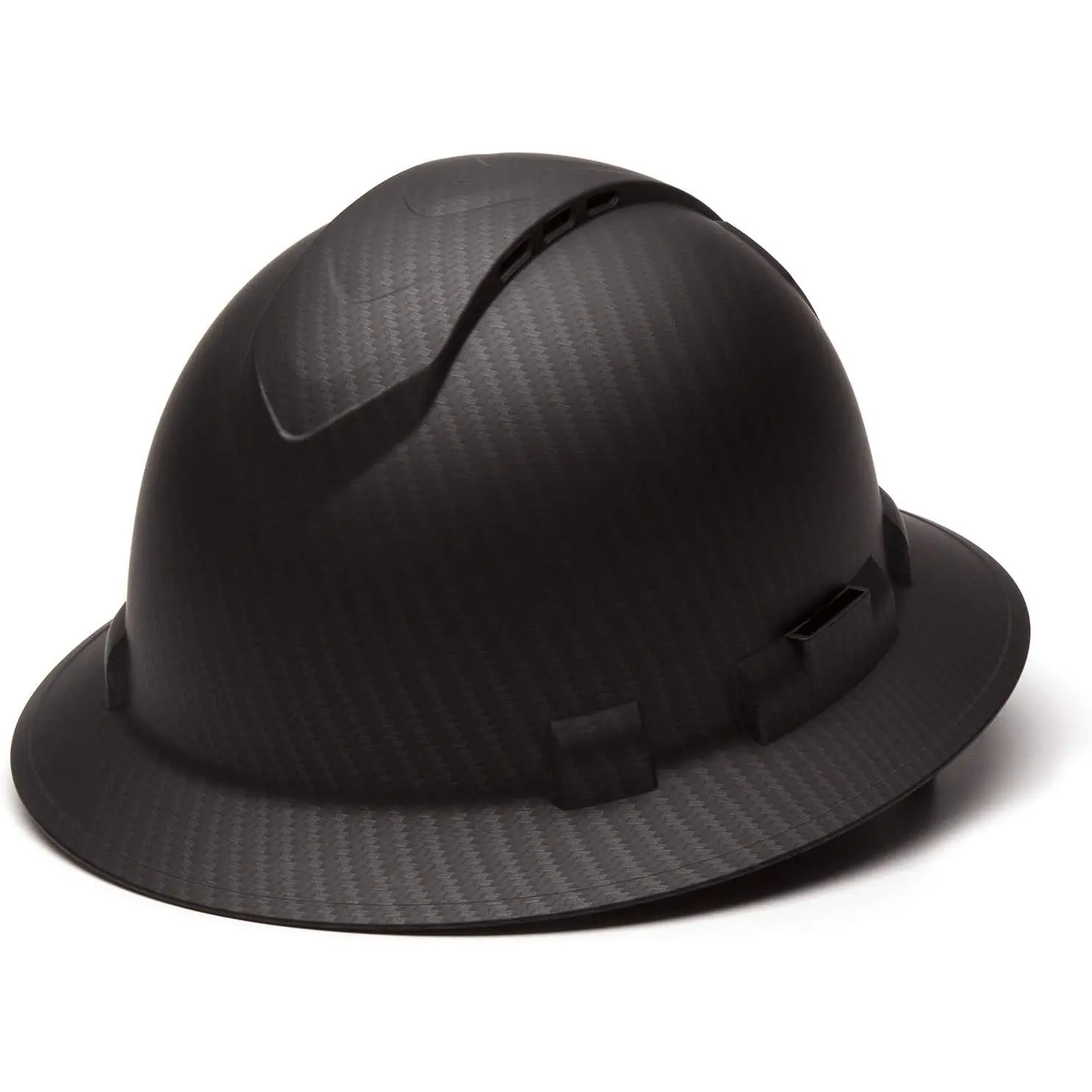 Full Brim Vented Hard Hat 4 Point Ratchet Suspension